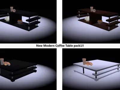 Modern Coffee Table Pack1 Free low-poly 3D model