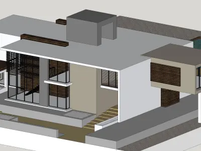House Architectural Project 02 - The plan is empty 3D model