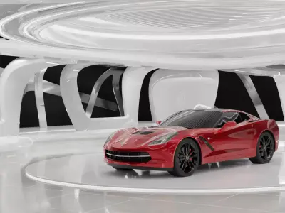 White Base Scenes Pack 3D model