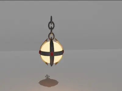 Ancient lamp Low-poly 3D model