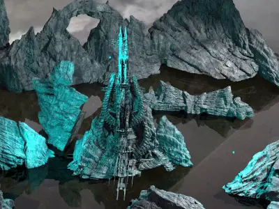 Ice Fortress shards Kit bash 1  3D model