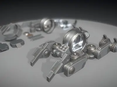 Terrain Walker Collection Low-poly 3D model