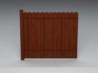 Fence Sectional Low-poly 3D model