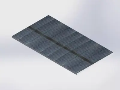 75V 220mA Solar Panel for LED Light Bottle Design Challenge 1 Free 3D model