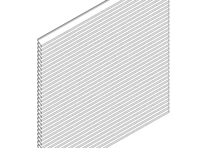 Z profile horizontal Louvers corner type Revit Parametric family 3D model