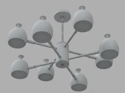 Chandelier with six lights 3D model