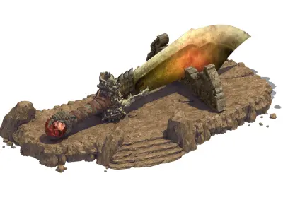 Mountain Building - Warlords 3D model