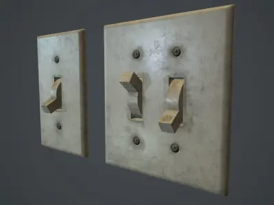 Light Switch PBR Game Ready Low-poly 3D model