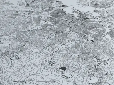 Baltimore Road Network and Streets 3D model