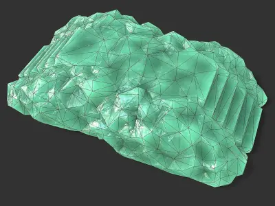 Stairs stone staircase 09 Low-poly 3D model