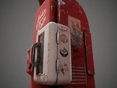  Fallout - Nuka Cola Vending Machine Low-poly 3D model