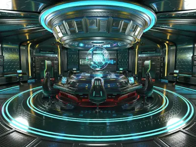 Sci Fi Interior Station 3D model