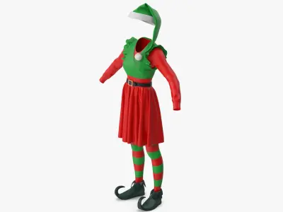  Christmas Elf Costume Female 2 