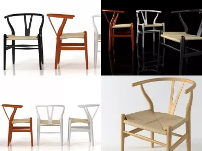 CH24 Wishbone chair 3D model