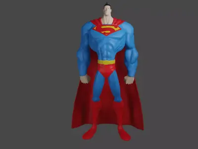 Superman stylized 3D character 3D model