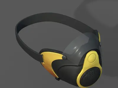 Gas mask protection futuristic technology fantasy 3d  Low-poly 3D model