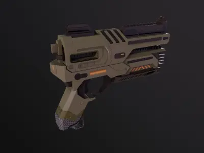 AAA Gun game-ready Low-poly 3D model