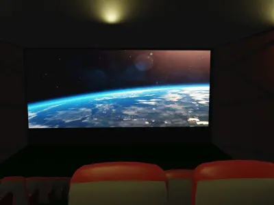 Cinema Screen in Multiplex with 200 seats 3D model