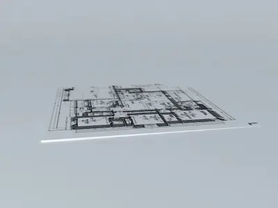 Architectural blueprint Free 3D model