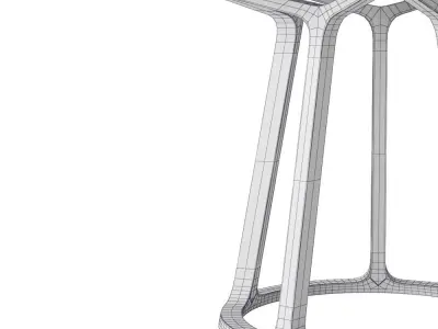 Rejuvenation Morrison round dining table 3D model