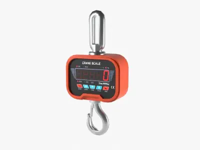 Crane Weighing Scale Low-poly 3D model