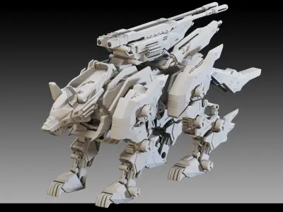 6 Creature Robots- High detail 3d models Low-poly 3D model