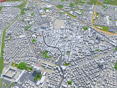 Reggio Emilia Italy 30km Low-poly 3D model
