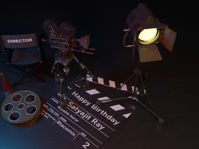 Film Equipment  Low-poly 3D model