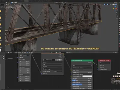 Modular Railway Bridge Pack 3D model