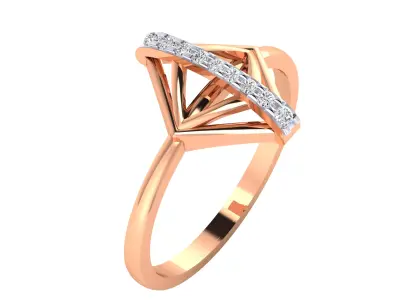 Women Ring Render 3dm STL MTL SLC JCD OBJ FBX Details 3D print model 52