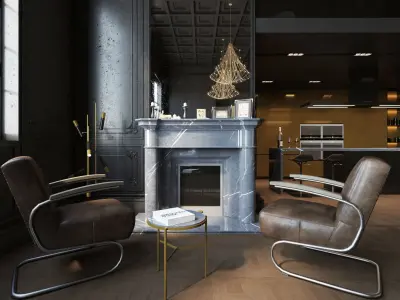 The Paris Apartment Interior Scene 3D model