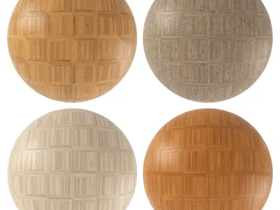 Parquet - Laminate - Wooden floor 4 in 1 3D model 15