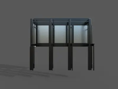 advertisement board Low-poly 3D model