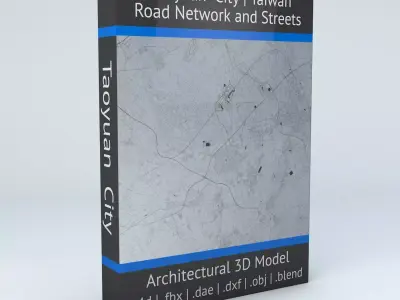 Taoyuan City  Road Network and Streets 3D model
