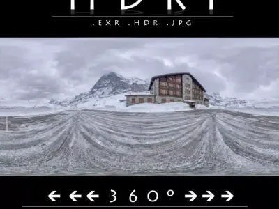 Alpine Mountain Lodge HDR 360 Panorama 3D model