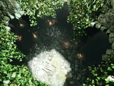 Mystic Dungeon Environment Low-poly 3D model