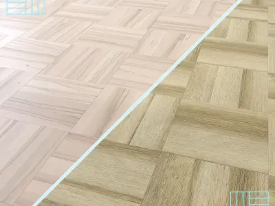 Parquet - Laminate - Wooden floor 2 in 1 Low-poly 3D model 40