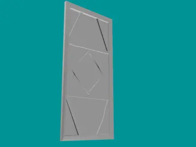 Entrance door Low-poly 3D model
