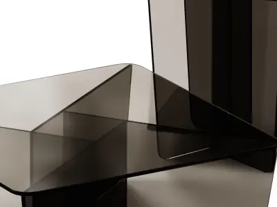 Oki Glass Side and Coffee Table 3D model