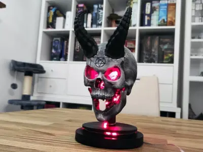 EVIL SKULL LAMP 3D print model