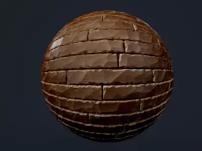 Wood Flooring Stylized Seamless PBR Texture Texture