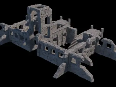 Ancient Ruin Kit - 40 plus Elements 3D model