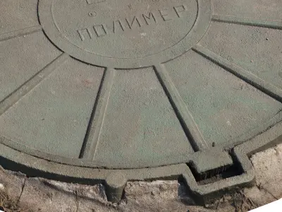 Septic tank hatch Low-poly 3D model