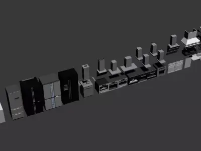 KITCHEN COLLECTION with appliances 3D model