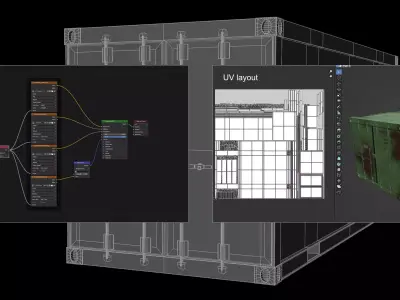LowPoly Shipping Containers Low-poly 3D model