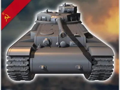 KV-4 Object 224 Buganov - Soviet army WW2 Second World East fron 3D print model