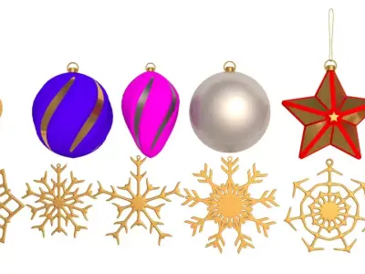 Christmas Toys and Christmas Ornament 3D model