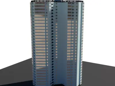 Kyiv left coast style building  3D model