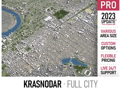 Krasnodar  Low-poly 3D model