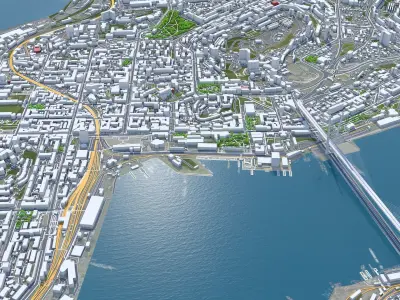 Vladivostok Russia Low-poly 3D model